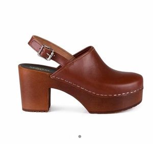 Swedish hasbeens Jill plateau clogs, size 38